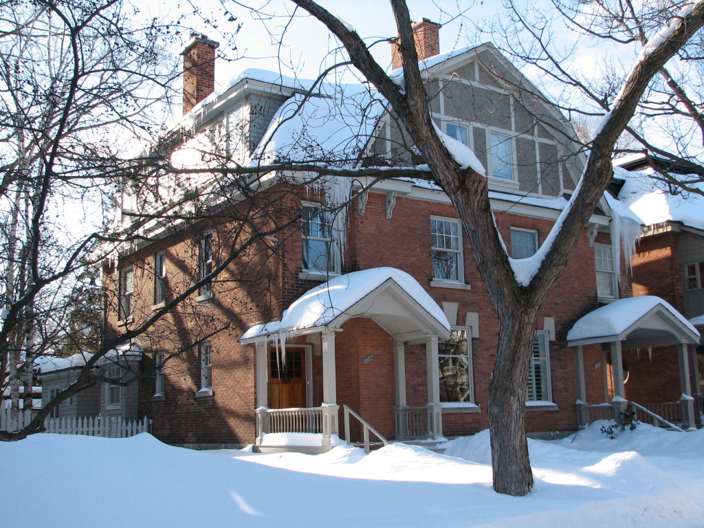 136 and 138 Glebe Avenue in the winter. Photo: Tom Tanner