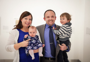 Damian Konstantinakos (right) with his wife Kirsten, two-and-a-half-year-old Lysander and six-month-old Kalandra. Damian Konstantinakos is the Conservative party candidate in the federal Ottawa Centre riding. Photo courtesy of Damian Konstantinakos