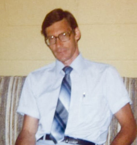 John McLeod in 1979, age 35, preparing for a GCA meeting. Photo: Ellen McLeod
